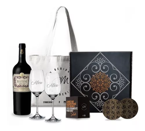 Copa De Vino Grabada Personalizada + Estuche Sx Wina - Sodex