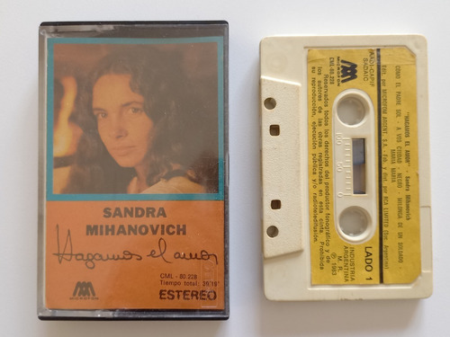 Cassette Original Sandra Mihanovich Hagamos El Amor 1983 Zwt