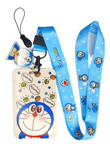 Portacredencial + Lanyard Doreamon Enamorado