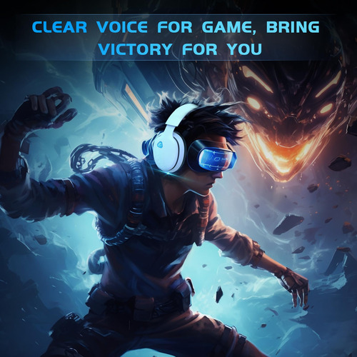 Auriculares Inalámbricos Gamer 2.4ghz Con Micrófono Cancelac