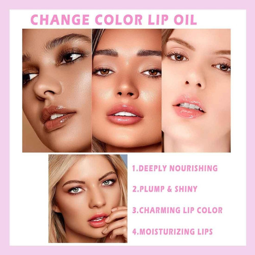 X Magic Color Changing Lip Oil ,magic Color Changing Lip
