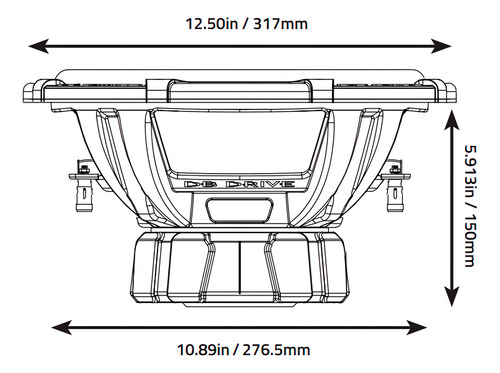 Subwoofer Db Drive Spw12d4 12 PuLG 1250w Máx 600w Rms 4 Ohms