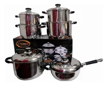 Comprar Set De Ollas Valeska Classic 12 Pcs Jumbo Acero Inoxidable