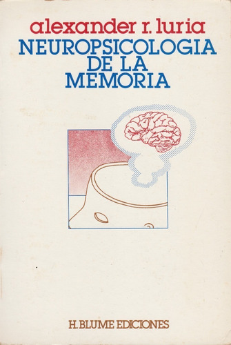 Libro Neuropsicología De La Memoria, Alexander R. Luria,