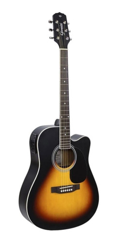 Violão electroacústico Giannini Performance GDC-1 CEQ tilia vintage sunburst satin