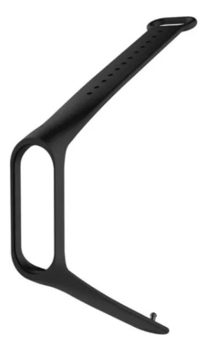 Kit 5 Pulseiras Silicone Preta Corrida Para Mi Band 3 4
