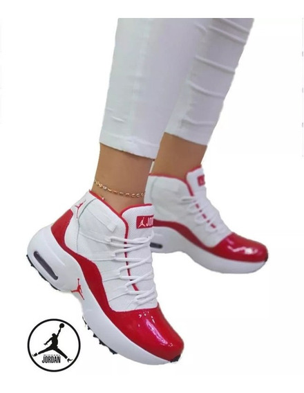 zapatos jordan rojos para mujer