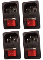 Comprar 4 Toma Corriente Para Chasis Con Switch\u002Fporta Fusibe\u002Ffusible