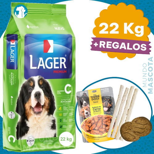 Alimento Perro Lager Premium Cachorro 22 Kg + Envío Gratis