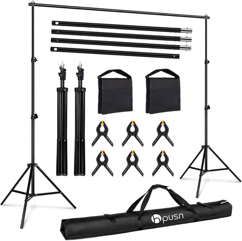 Hpusn Backdrop Stand 10ft X 7ft Adjustable Photoshoot