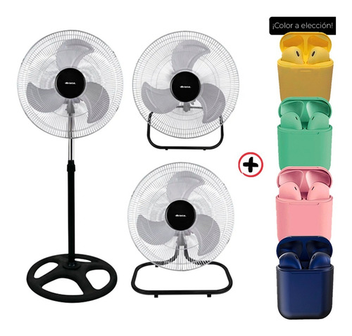 Ventilador Ariete 3 En 1 Potente Pie Mesa 4080vt  + Auri