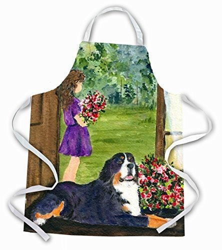 Caroline's Treasures Ss8535apron Little Girl With Her Bernes