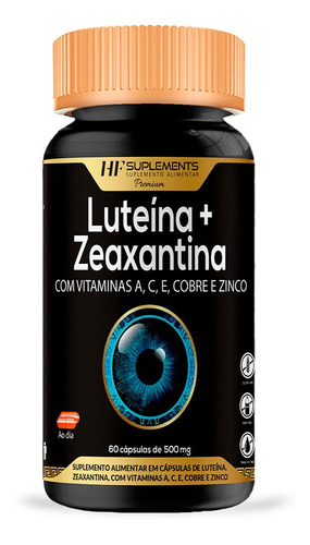 Luteina 20mg + Zeaxantina 3mg Vitamina A C E Cobre Selenio Sabor Sem sabor