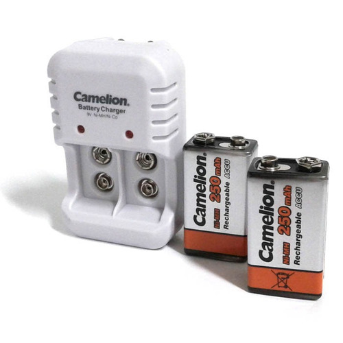 Kit Camelion Cargador+2baterias Recargable 250mah 9v,nuevos