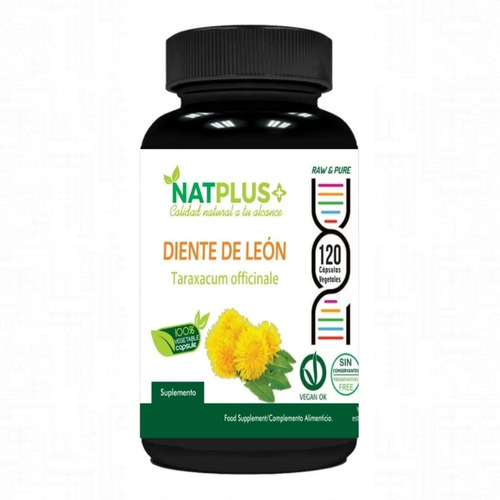 Diente De León 120 Cápsulas De 450mg 100% Natural