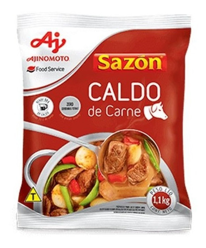 Caldo De Carne Sazón® Profissional 1,1 Kg Ajinomoto Gostoso