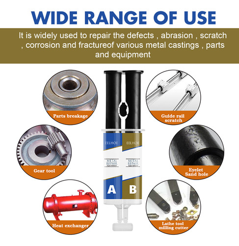 Metal Repair Glue (a&b) Industrial Heat Resistance Cold Weld