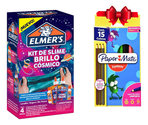 Kit De Slime Elmers Brillo Cosmico