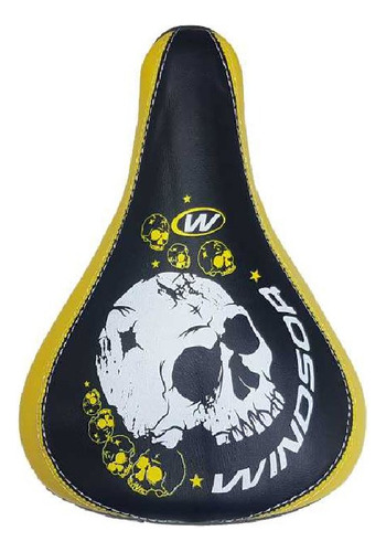 Asiento Bicicleta Bmx Calavera Skull Con Broche 