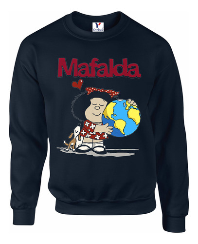 Sudadera Mafalda, Unisex Cuello Redondo 01
