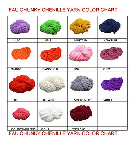 8 Oz Hilo Grueso De Chenille Rosa Para Tejer A Mano - Ideal