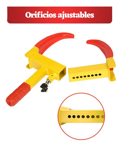 Antirrobo Ajustable Traba Ruedas Pitbull Grande Con 2 Llaves