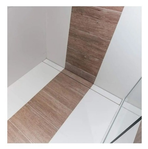 Ralo Banheiro Linear Oculto 6x50 Invisível Sifonado Piso Cor Branco