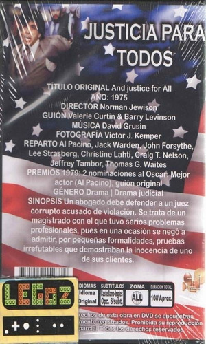 Legoz Zqz Dvd And Justice For All - Disco Fisico Ref - 533