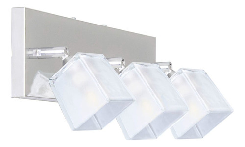 Aplique 3 Luces Cromo Moderno Con Led G9 Baño Oferta