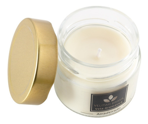 Vela Aromática Premium Amadeirado 140g 30h Aromatizada