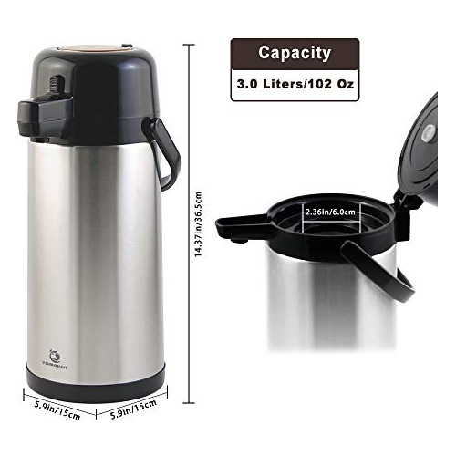 Termo Café De 3l (102 Oz), Dispensador De Bebidas Aisl...