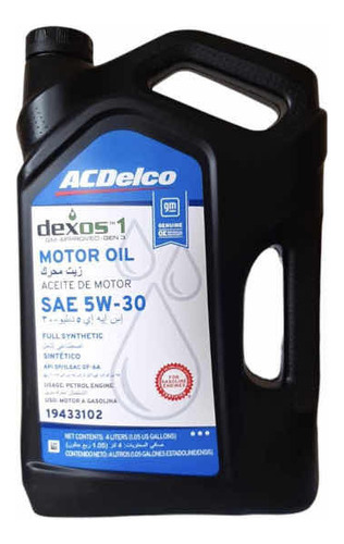 Aceite 5w30 Acdelco Dexos 1