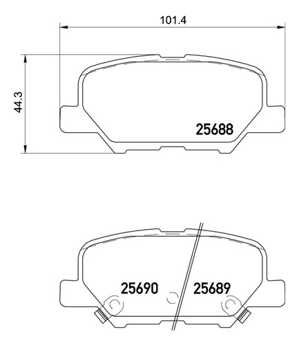 Brembo Balatas Mazda 3 I Sv 2014-2015 Trasero