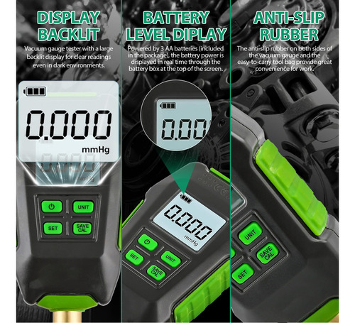 Medidor De Vacío Lcd Digital Medición Niveles Alta Precisió