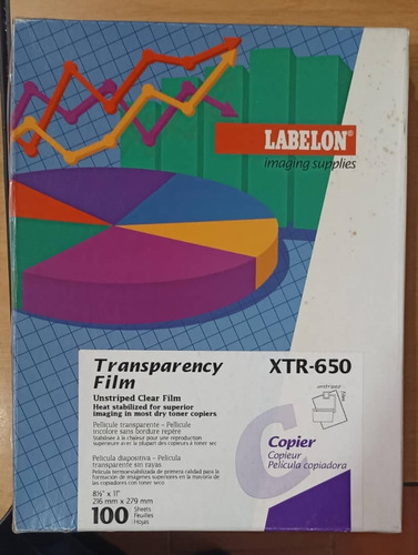 Laminas Acetato Labelon  P/ Laser Y Fotocopiadora Pack 4
