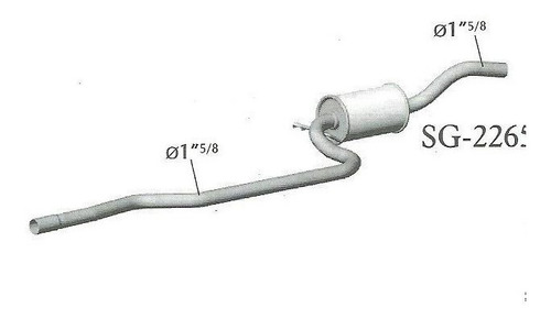 Silenciador Delantero P/ford Fiesta 1.3 Inyeccion 95/96