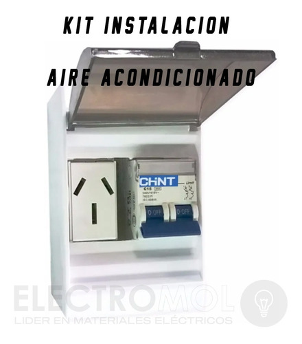 Caja Aire Acondicionado Termica Chint + Enchufe 20a + Caja