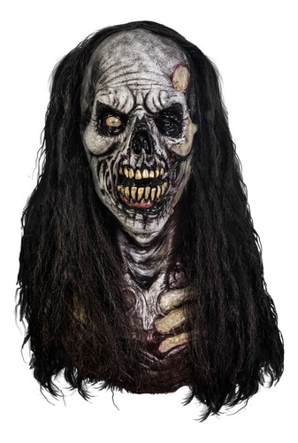 Máscara Calavera Muerte Voodoo Zombie Disfraz Halloween Color Blanco