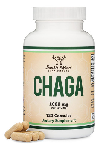 Suplemento en cápsulas Chaga Double Wood Hongos 120