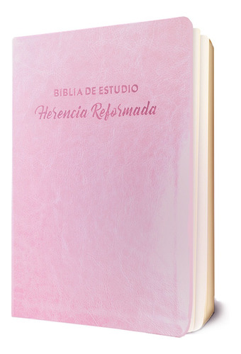 Biblia De Estudio Herencia Reformada Semil Piel Rosado®