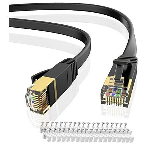 Cable Ethernet Cat 7 De 25 Pies, Blindado De 10 Gbps 600 Mhz