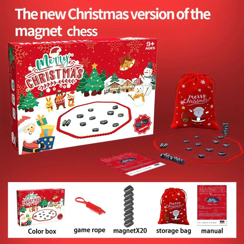 Juego De Ajedrez Magnético, Juego Familiar Para Navideñas