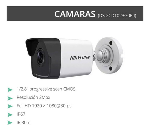 Kit Ip Full Poe Hikvision Nvr 16 Ch + 8 Bullet 2mp + Disco