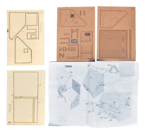 Juego De Construcción De De Madera A Escala 1:72 Para