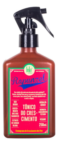 Tônico Capilar Rapunzel Lola Cosmetics 250ml Para Crescimento e Queda de Cabelo
