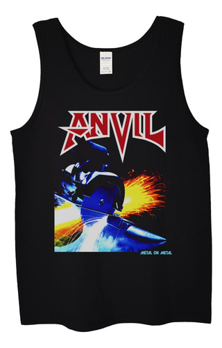 Polera Musculosa Anvil Metal On Metal Metal Abominatron