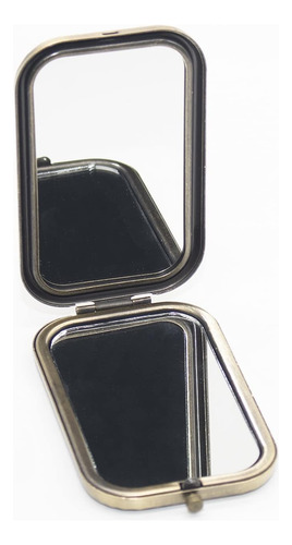 Espejo De Maquillaje Vintage En Metal Con Diseño Retro
