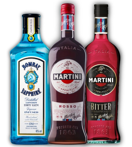 Kit Negroni Premium Martini + Bombay Combo 3 Bot - Mataderos