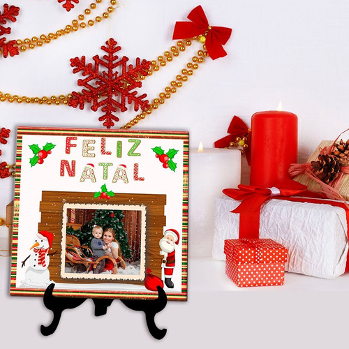 Azulejo Personalizado Feliz Natal 04 - Decoração - Com Foto