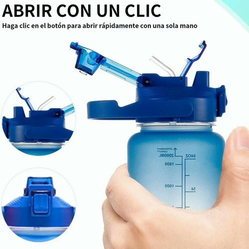 2200ml Botellas De Agua Deporte Por Mayor Con Escala Tempora
